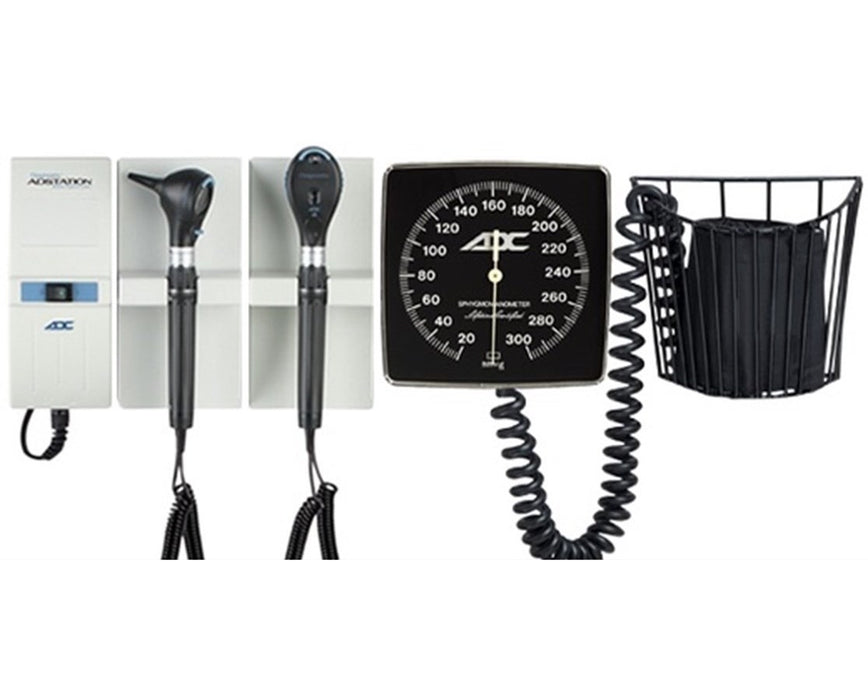 Diagnostix Wall Diagnostic Adstation, PMV Magnified Otoscope, Coax Ophthalmoscope, Wall Aneroid