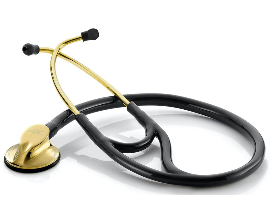 Adscope Platinum Multifrequency Cardiology Stethoscope - Gold Plated, Black