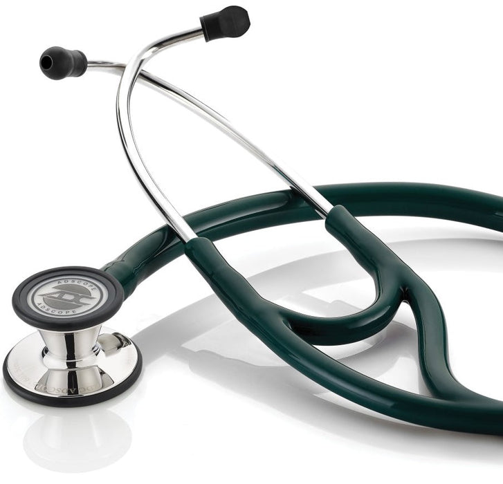 Adscope Convertible Cardiology Stethoscope. Mirror/Dark Green