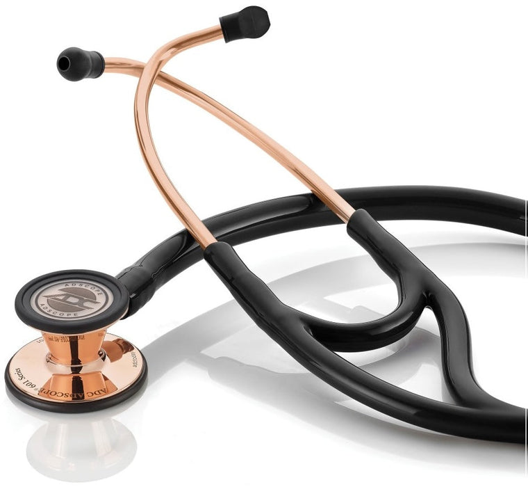 Adscope Convertible Cardiology Stethoscope. Rose Gold/Black