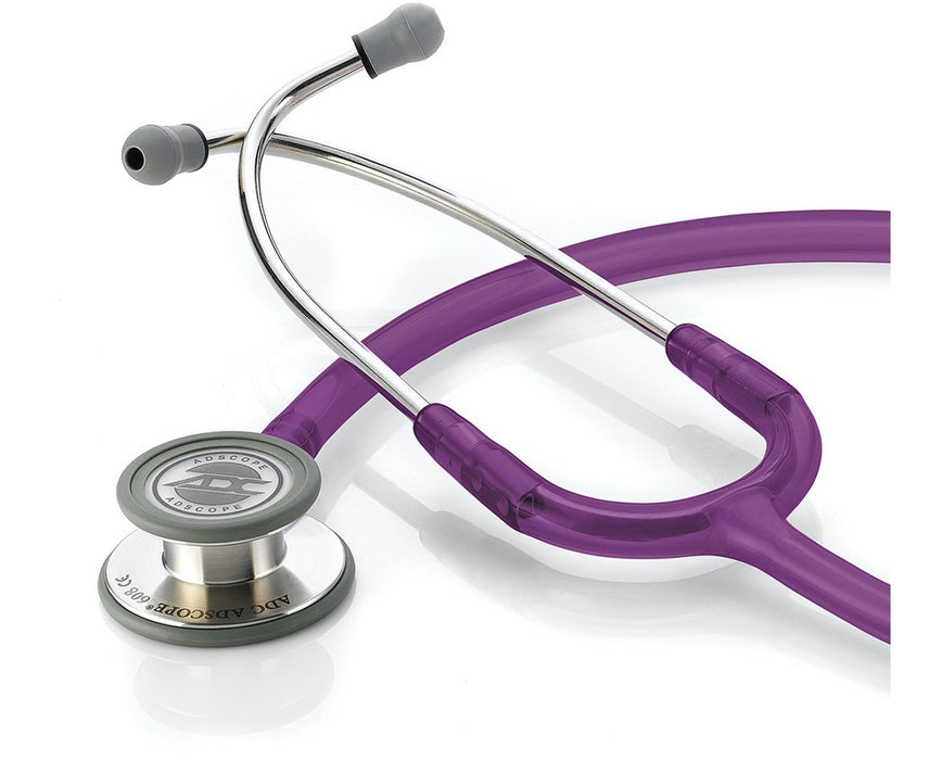 Adscope 608 Convertible Clinician Cardiology Stethoscope Frosted Purple