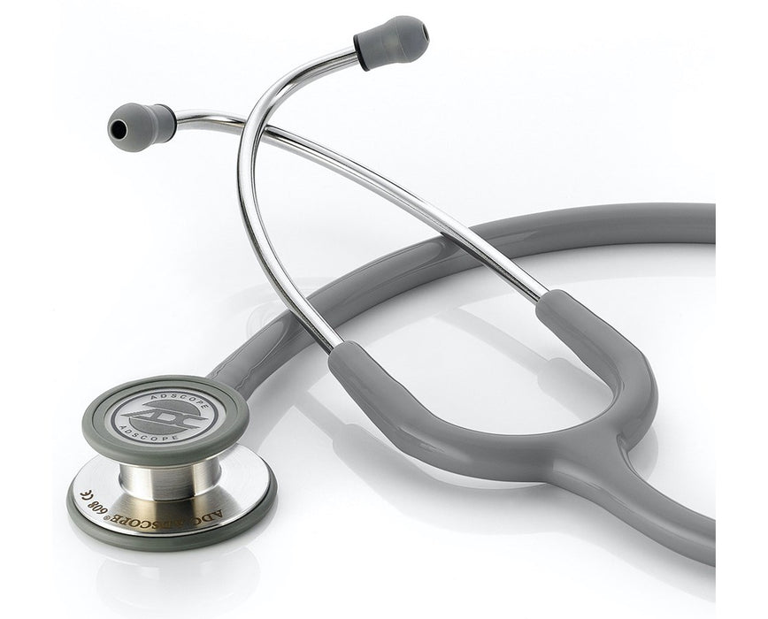 Adscope 608 Convertible Clinician Cardiology Stethoscope Gray