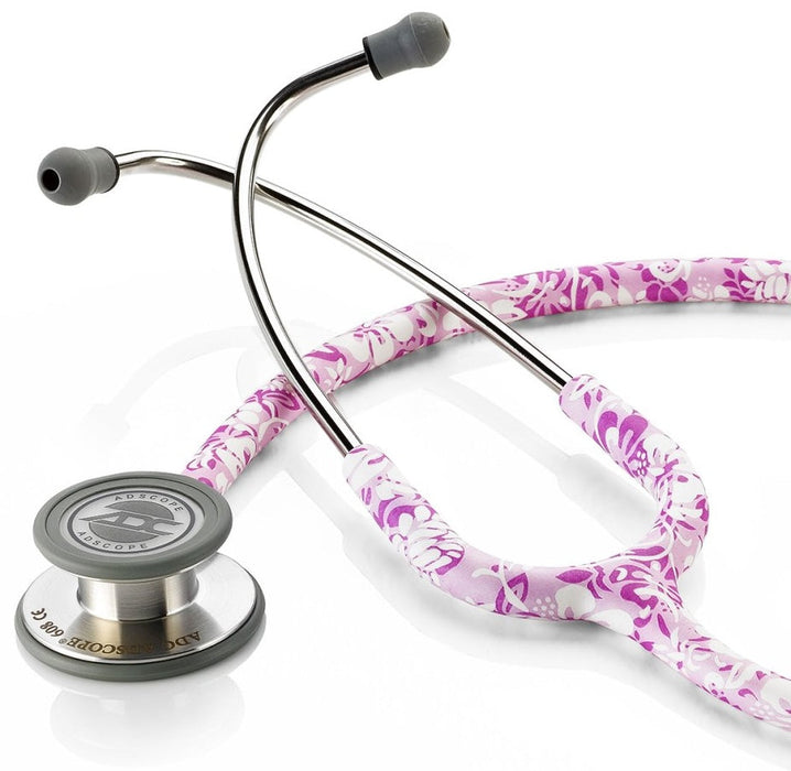 Adscope 608 Convertible Clinician Cardiology Stethoscope. Hibiscus