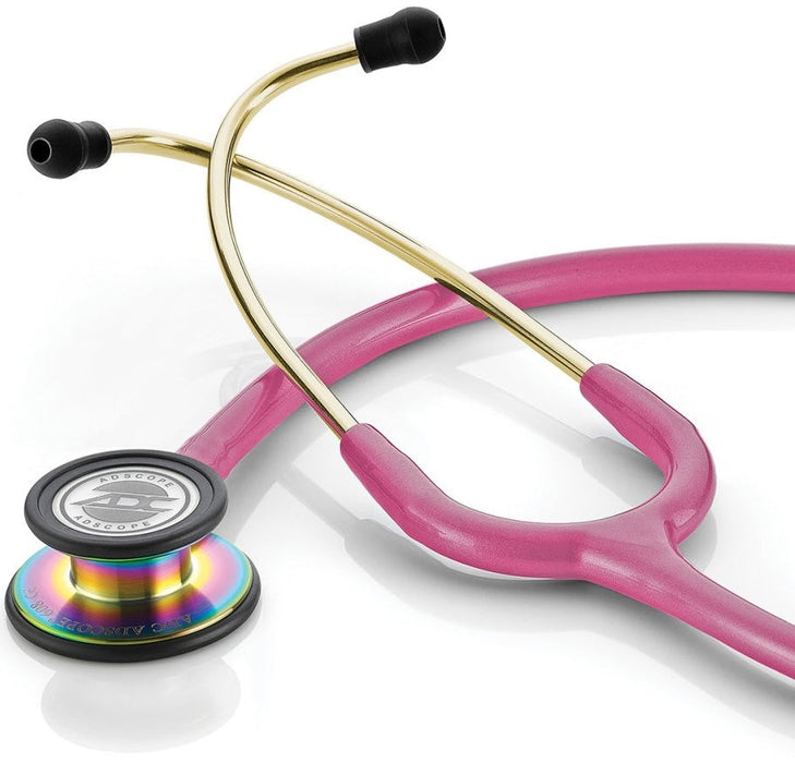 Adscope 608 Convertible Clinician Cardiology Stethoscope. Iridescent/Metallic Raspberry