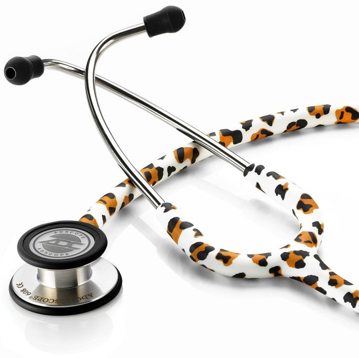 Adscope 608 Convertible Clinician Cardiology Stethoscope. Leopard
