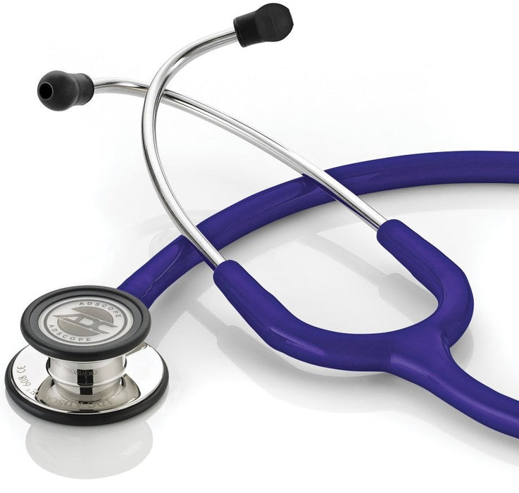 Adscope 608 Convertible Clinician Cardiology Stethoscope. Mirror/Indigo