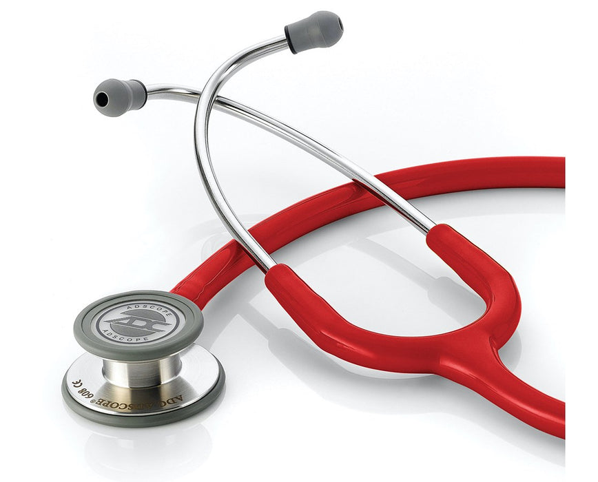 Adscope 608 Convertible Clinician Cardiology Stethoscope Red
