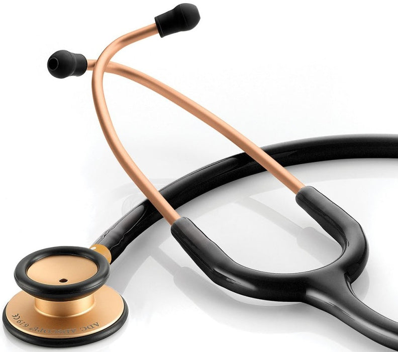 Adscope-Lite Ultra Lite Clinician Stethoscope. Rose Gold/Black