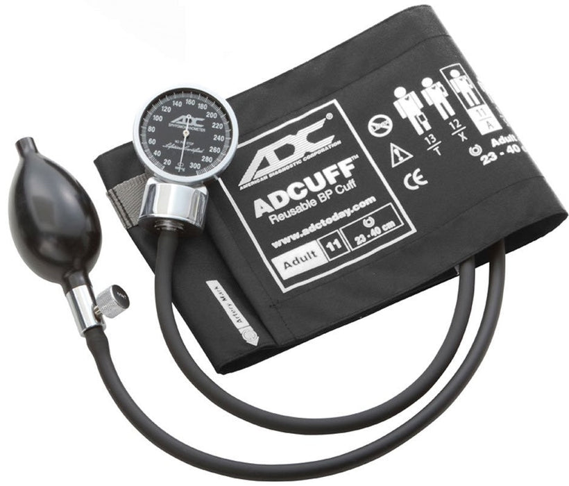 Diagnostix 700 Pocket Aneroid. Cuff w/ Bladder: Adult. Black
