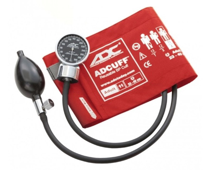 Diagnostix 700 Pocket Aneroid Sphygmomanometer - Adult Size Red