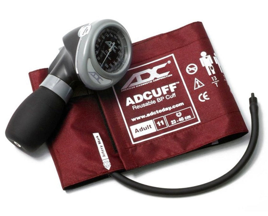 Diagnostix 703 Trigger-Style Palm Aneroid Adult - Red