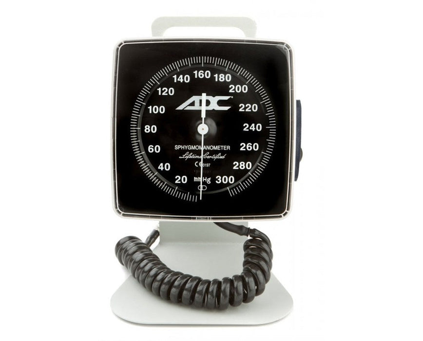 Diagnostix Aneroid Desktop Sphygmomanometer - Bladderless 1 Piece Adcuff+: Large Adult - Burgundy