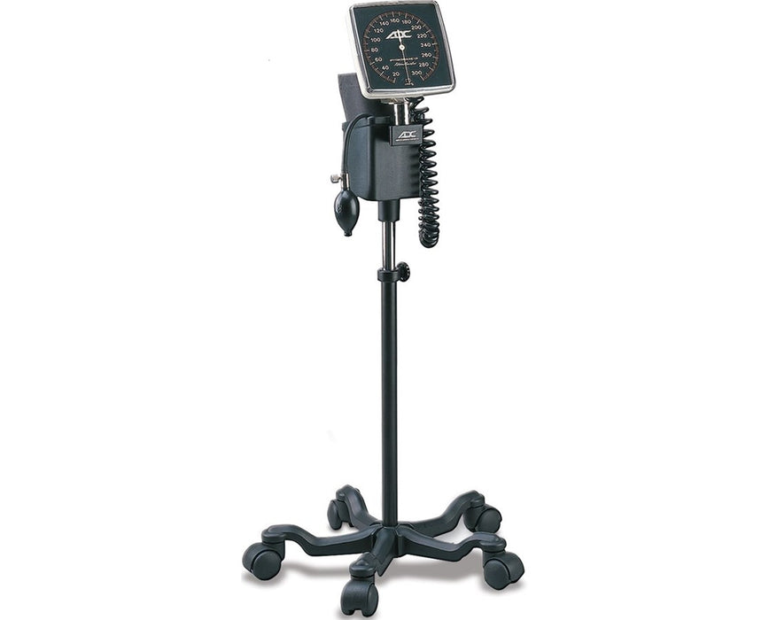 Diagnostix Clock Face Aneroid Sphygmomanometer, Mobile Mount Bladderless 1 Piece Adcuff+: Thigh - Brown