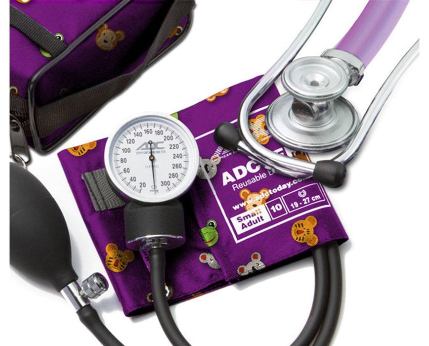 Pro's Combo II Pocket Aneroid Kit with Adscope Sprague Stethoscope- Small Adult - Adimals