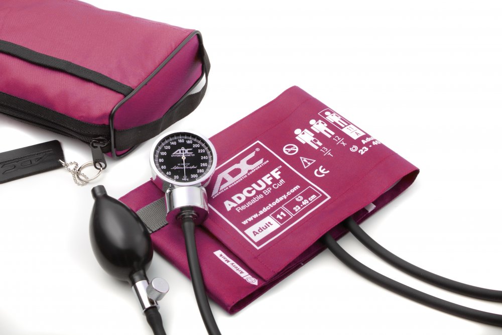 Diagnostix Pocket Aneroid Sphyg. Cuff w/ Bladder. Magenta