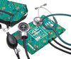 Pro's Combo III 778/603 Pocket Aneroid/Clinician Stethoscope Kit. Cuff w/ Bladder. Medical Theme
