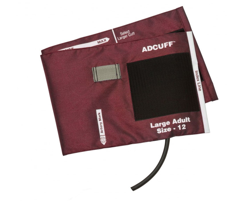 Adcuff Cuff & One-Tube Inflation Bladder Large Adult - Burgundy