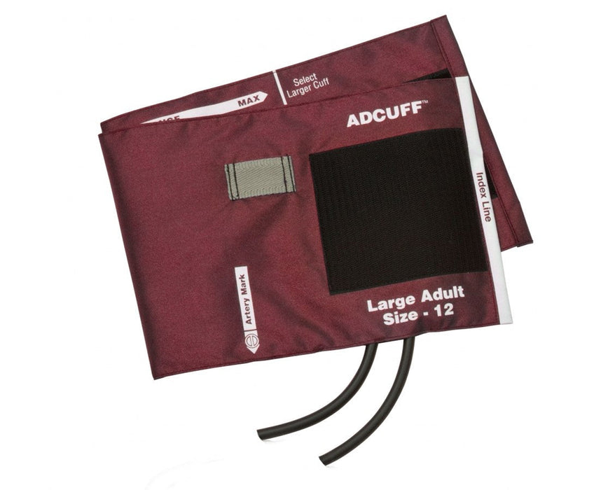 Adcuff Cuff & Two-Tube Inflation Bladder Large Adult - Burgundy