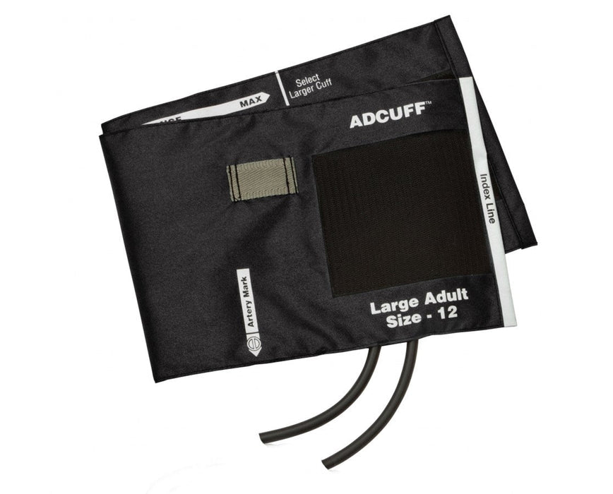 Adcuff Cuff & Two-Tube Inflation Bladder Large Adult - Black