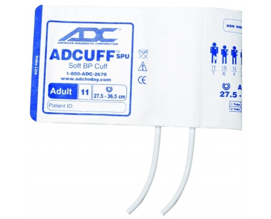 Adcuff SPU Cuffs w/ Two Tubes & Optional Connector Screw Connector Large Adult Long