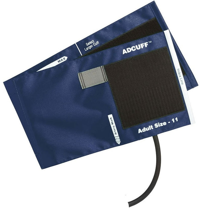 Adcuff Cuff w/ 1-Tube Inflation Bladder. Adult w/ Bayonet Connector. Navy