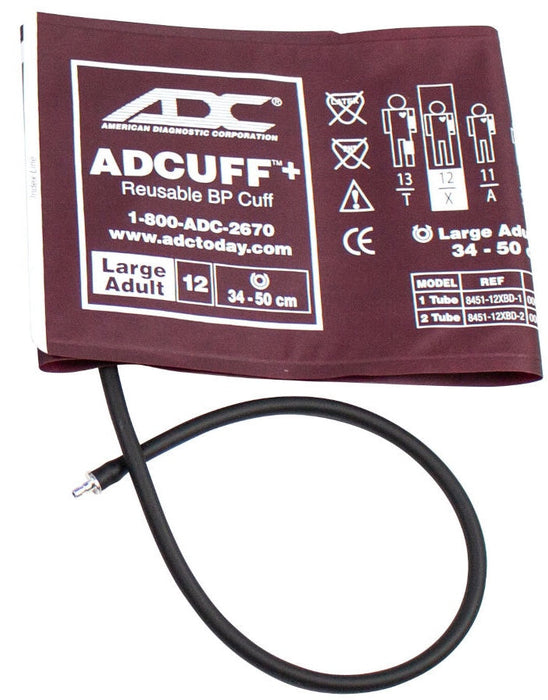 Blood Pressure Cuff for ADView 2 Monitor Large Adult. Burgundy
