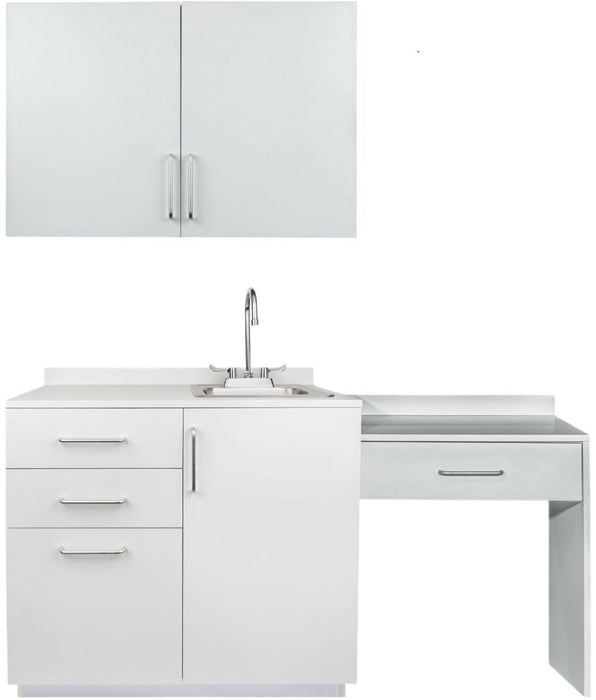 Wall & Base Cabinet Package (36"-48"W. Side Desk Option)