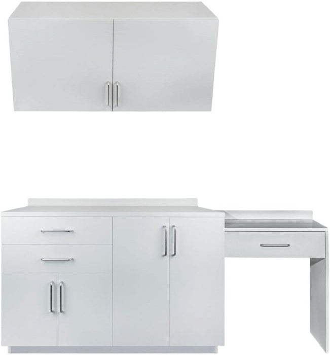Wall & Base Cabinet Package. 72"W & Side Desk [Ships Assembled]