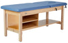Aristo H-Brace Treatment Table w/ Adjustable Back, Shelves & Removable Face-Cushion. Bariatric [Blue Antimicrobial Upholstery]