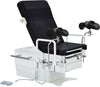 Pointe Power Hi-Lo Exam Table. Shrouded Base w/ Adjustable Back, Stirrups, Handrail & Knee Crutch. ADA Compliant [Black Antimicrobial Upholstery]