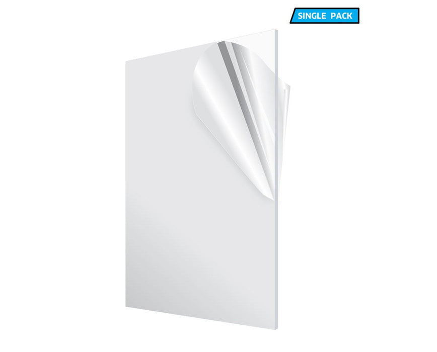 Acrylic Plexiglass Sheet 1/8 Inches Thick 12" x 24" Clear Single Pack