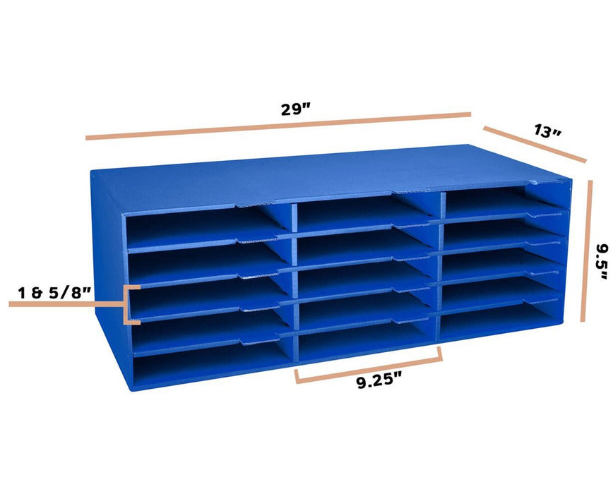 Construction Paper Storage 15 slot - Blue