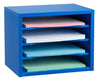 Stackable Desk Organizer with Removable Shelves, Curved Edge Blue