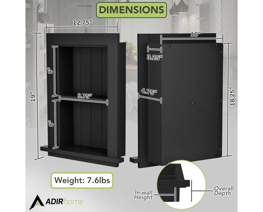 Recessed Wall Cabinet Black