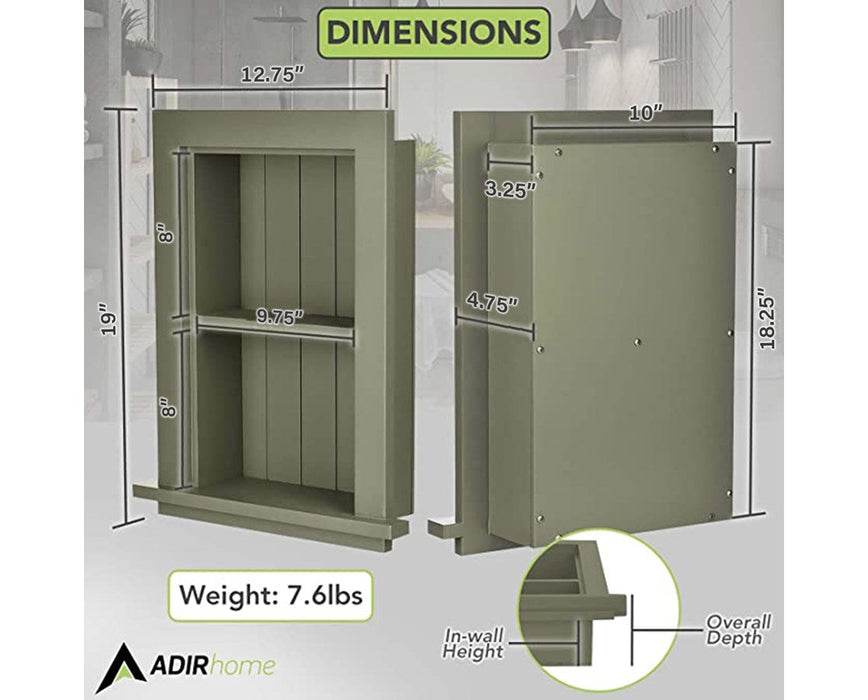 Recessed Wall Cabinet Green