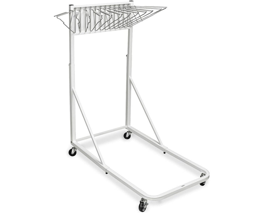 Vertical File Rolling Stand for Blueprints,White