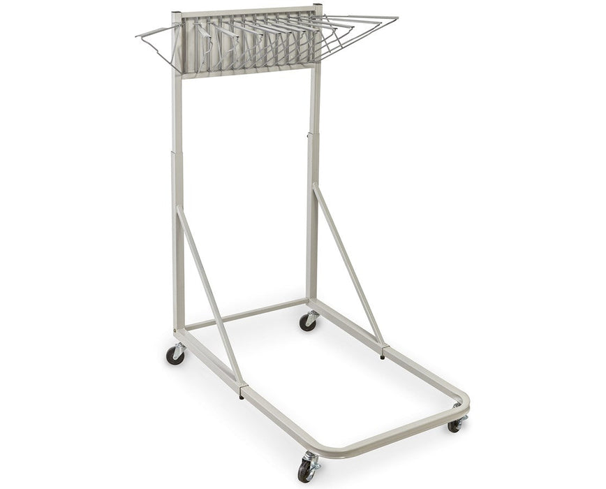 Vertical File Rolling Stand for Blueprints, Light Grey