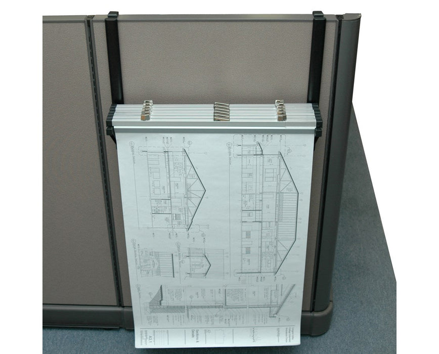 Blueprint Storage Cubicle Wall Hanging Rack – Gray
