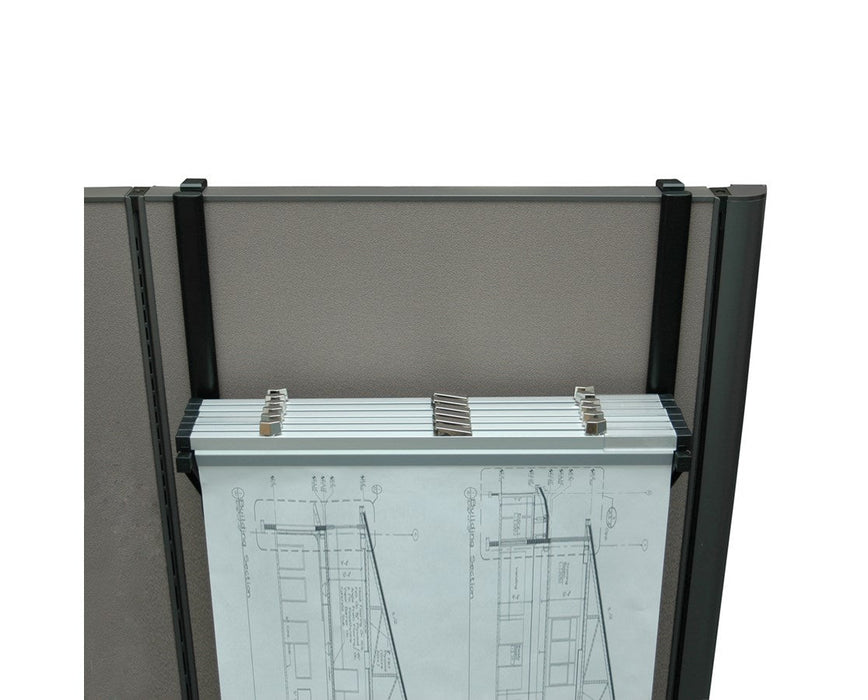 Blueprint Storage Cubicle Wall Hanging Rack – Gray