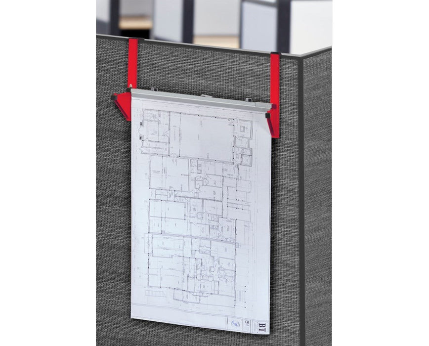 Blueprint Storage Cubicle Wall Hanging Rack – Gray