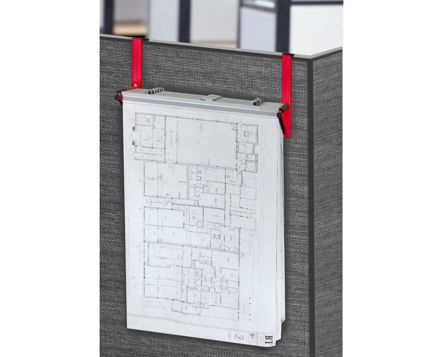 Blueprint Storage Cubicle Wall Hanging Rack – Gray