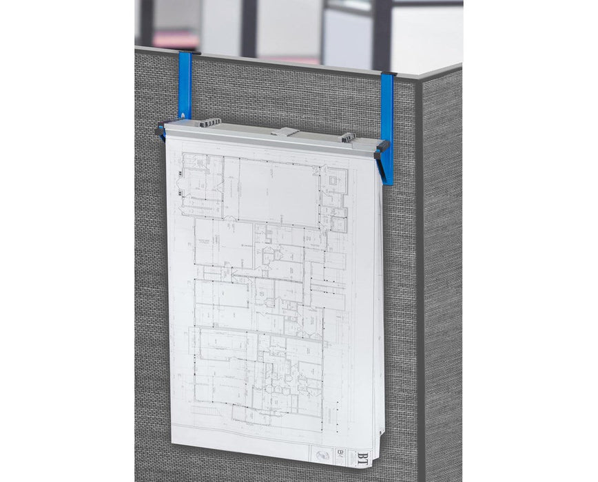 Blueprint Storage Cubicle Wall Hanging Rack – Gray