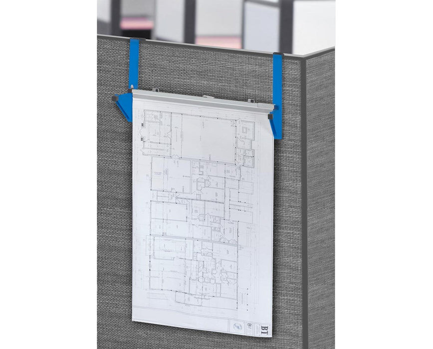 Blueprint Storage Cubicle Wall Hanging Rack – Gray