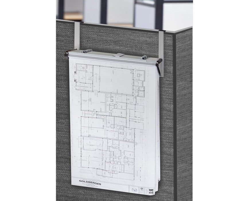 Blueprint Storage Cubicle Wall Hanging Rack – Gray