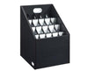 Wooden Upright Roll File 20 Openings – Black