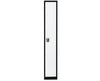 Large Single Door Locker. Black Body w/ White Doors