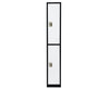 Large 2 Door Locker. Black Body w/ White Doors