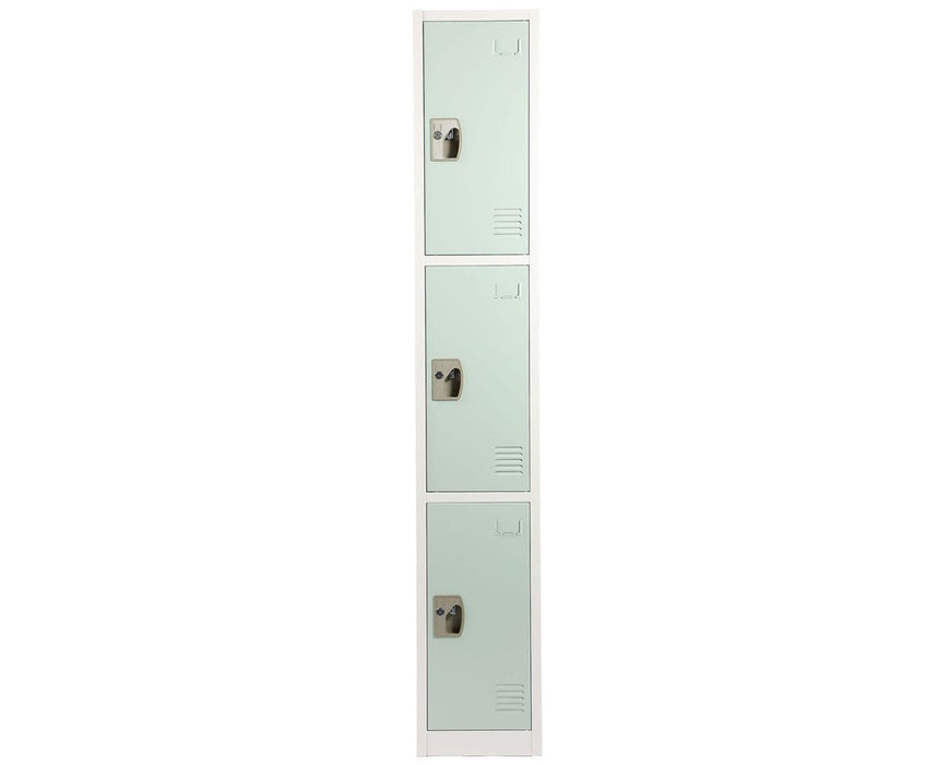 Large 3 Door Locker. Misty Green