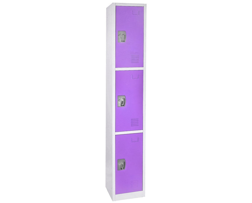 Large 3 Door Locker. Purple