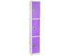 Large 3 Door Locker. Purple